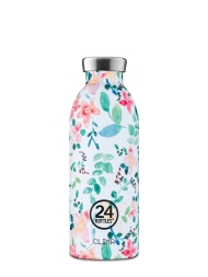 Thermosflasche Clima 500ml  Blumen weiss von 24Bottles®