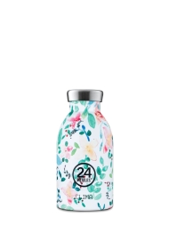 Thermosflasche Clima 330ml  Blumen weiss von 24Bottles®